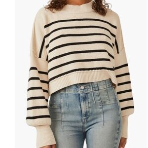 Free People Easy Street Rib Crop Sweater